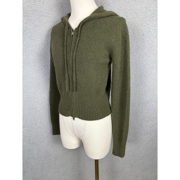 Ultra Flirt Women's Juniors' Full-Zip Hoodie Sweater Ivy Green Size Small NWT's - Picture 4 of 8